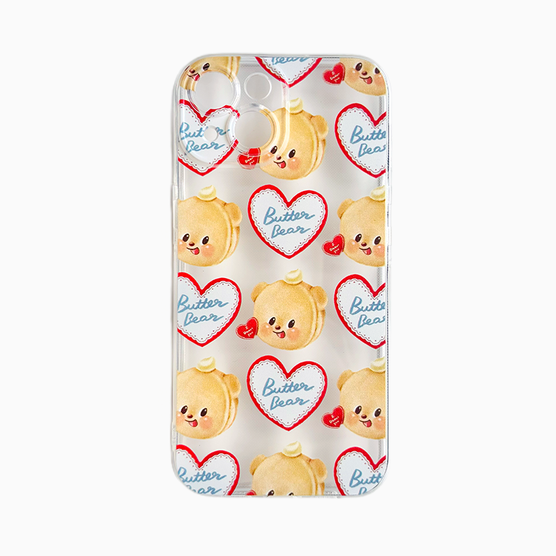 Butter Bear Clear Pattern Phone Case