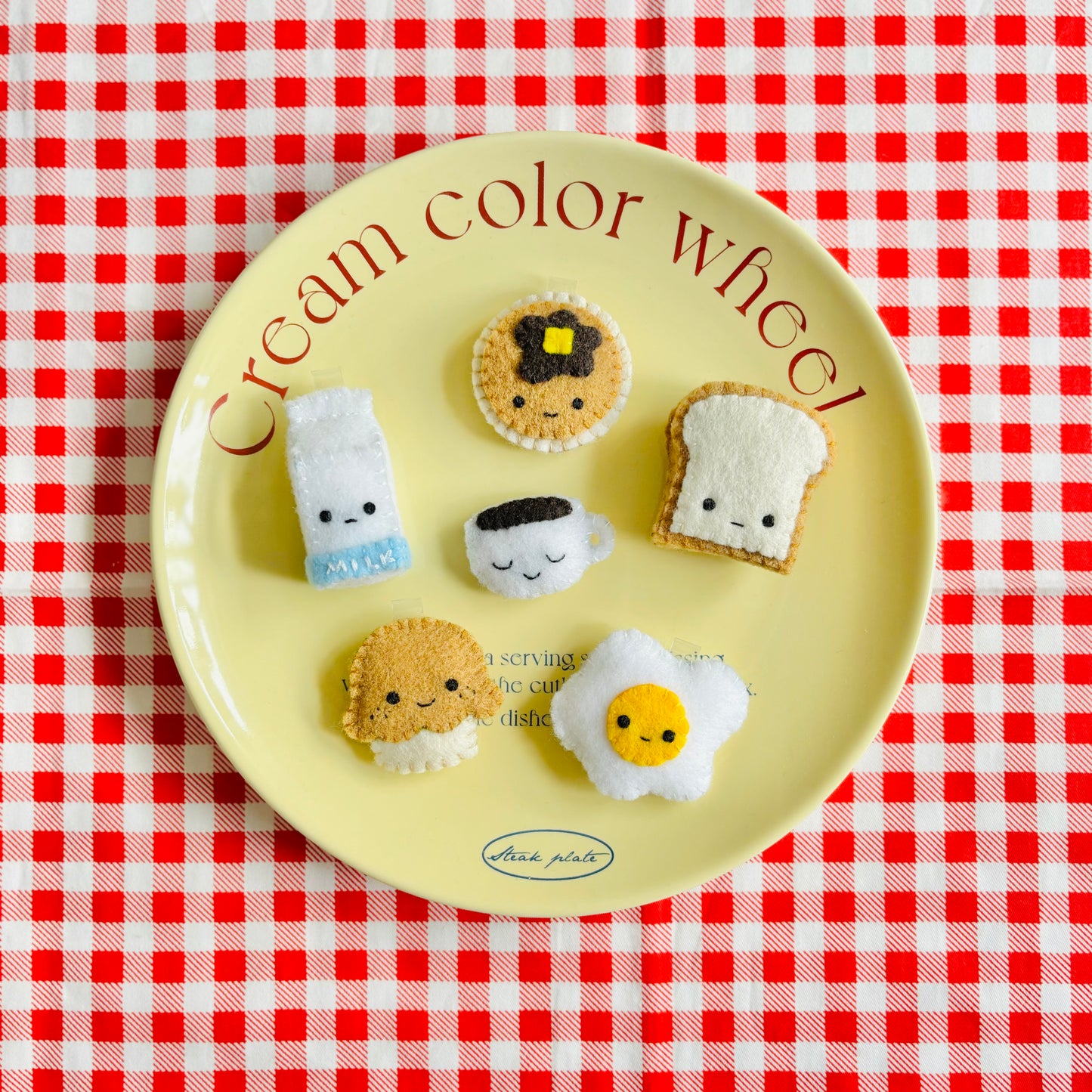 Felt Breakfast Keychain