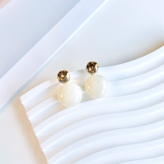 Dome Drop Earrings