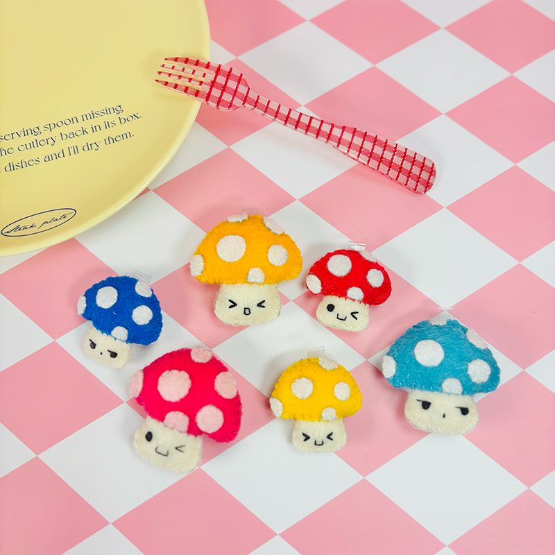 Mushroom Plush Keychain