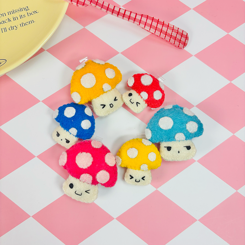 Mushroom Plush Keychain