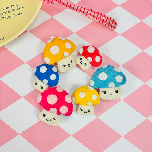 Mushroom Plush Keychain