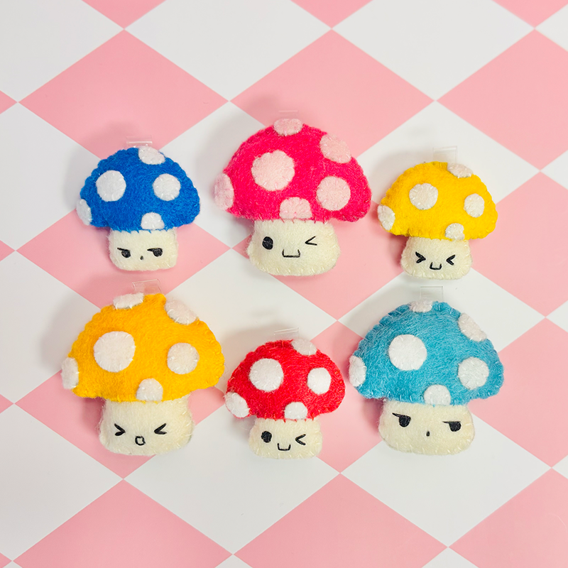 Mushroom Plush Keychain