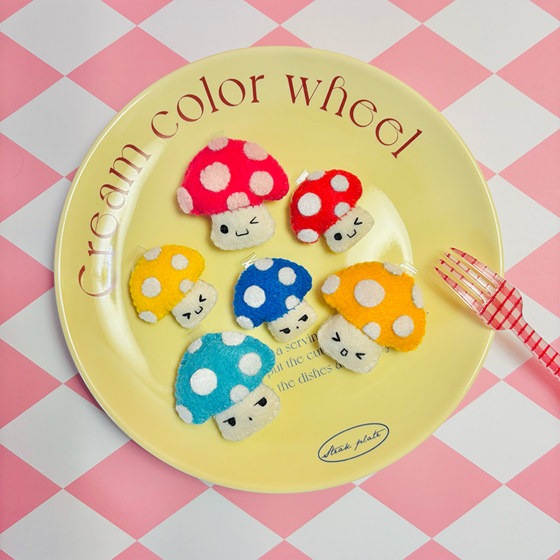 Mushroom Plush Keychain