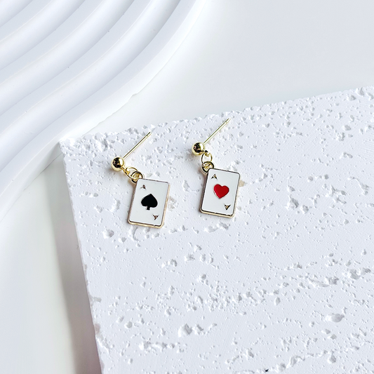 Poker Cards Drop Earrings