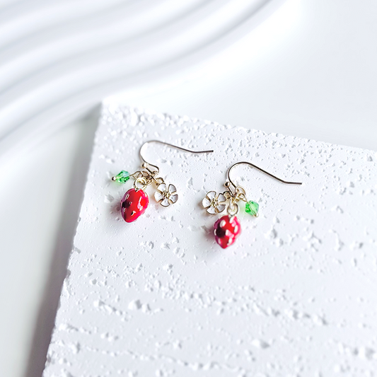 Strawberry Dangly Earrings
